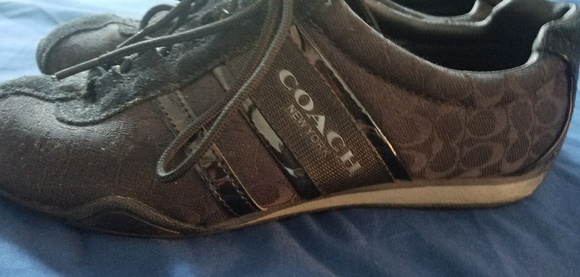 women's black athletic.coach shoes - Picture 1 of 3
